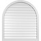 Ekena Millwork Round Top Surface Mount PVC Gable Vent: Functional, w/ 2"W x 1-1/2"P Brickmould Frame, 38"W x 42"H GVPRT38X4202SF - alternate 1